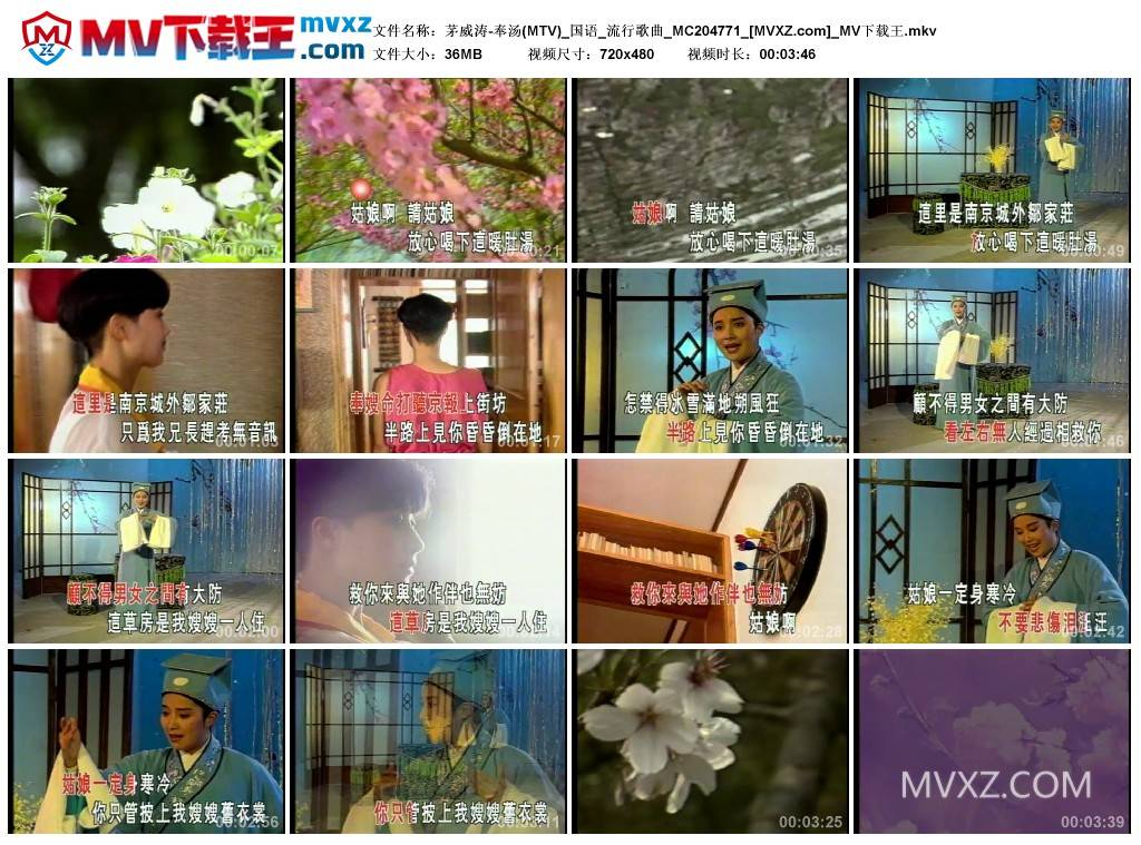 茅威涛-奉汤(MTV)_国语_流行歌曲_MC204771